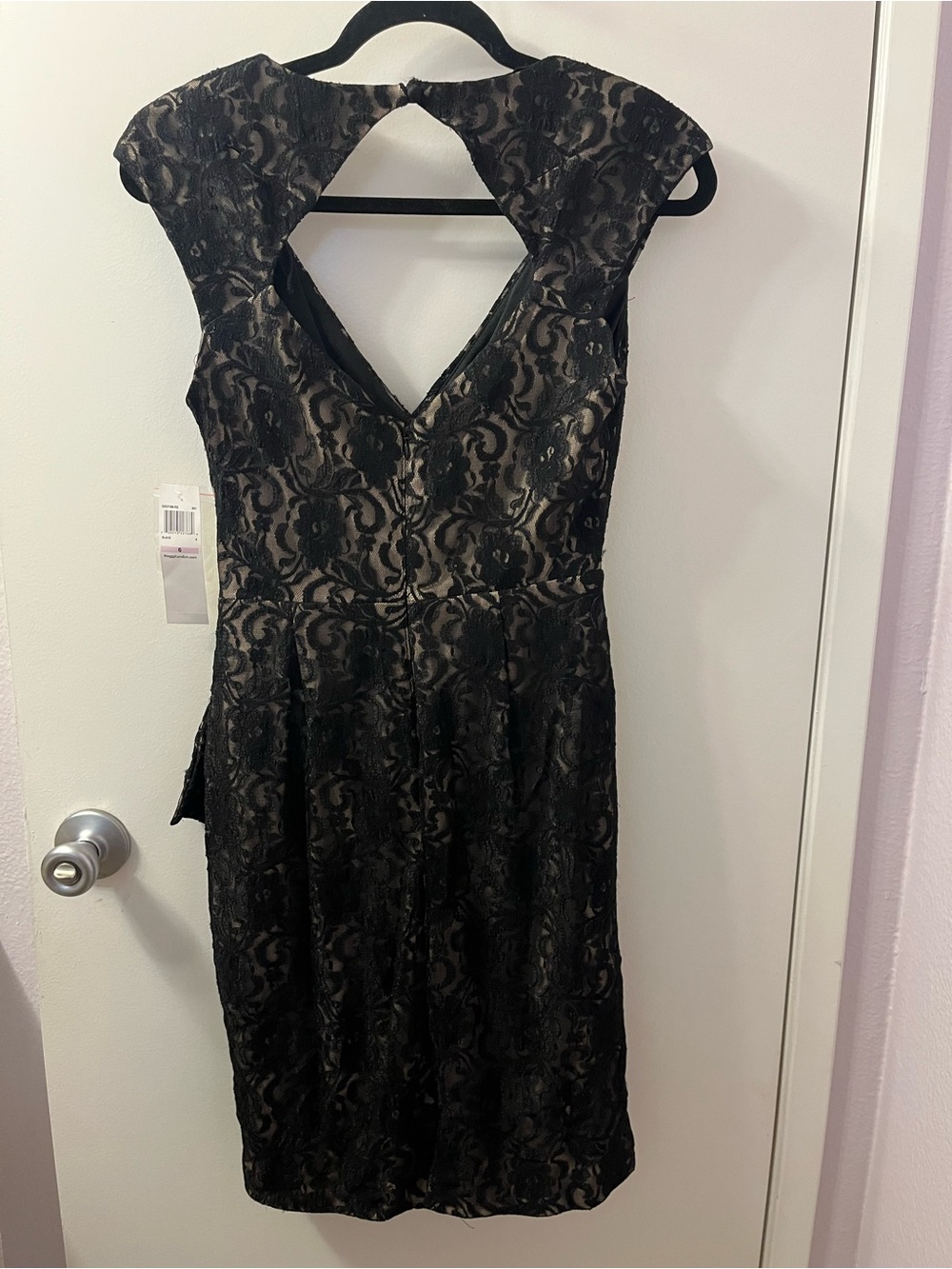 Maggy London Black Lace Sleeveless Midi Dress, NWT - Picture 6 of 7